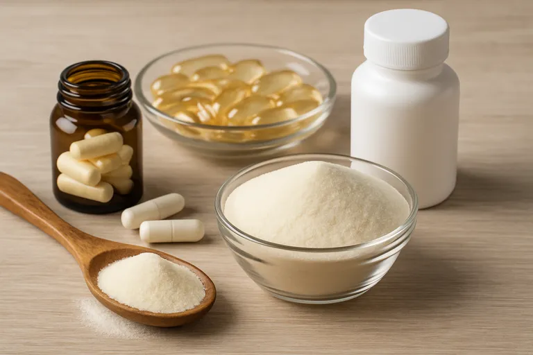 Verschillende vormen van collageensupplementen